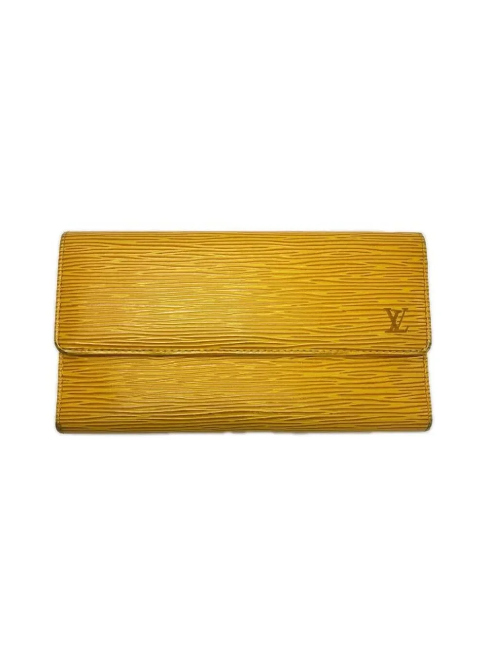 Louis Vuitton Epi Porte Tresor International Tassili Yellow Trifold Wallet